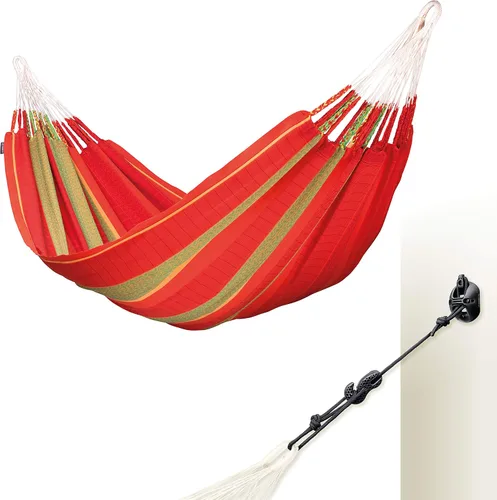 Vista 22 de LA SIESTA Flora Zebra - Hamaca clásica doble de algodón orgánico Cebra