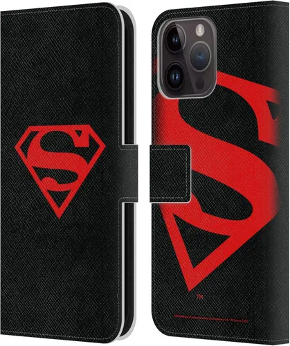 Vista 60 de Head Case Designs Funda de piel con licencia oficial de Superman DC Comics con logotipos negros y rojos compatible con Apple iPhone 11