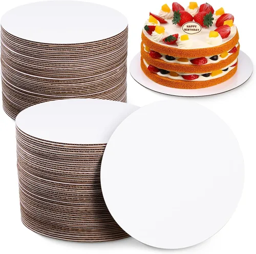 Vista 9 de Potchen - Juego de 50 tableros redondos para tartas, base de cartón circular, 6 pulgadas Oil-proof Disposable for Baking Pizza Birthday Wedding