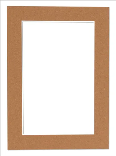 Vista 3 de Matboard precortado de 16 x 20 pulgadas para fotos de 12 x 16 pulgadas, color marrón roble envejecido sin ácidos, con tablero de respaldo y bolsa
