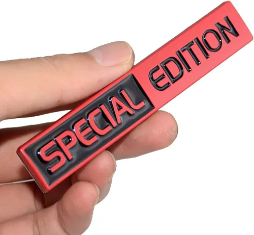 Vista 5 de 2 calcomanías de edición especial con emblema 3D para guardabarros de automóvil, camión, SUV, color negro y rojo negro rojo
