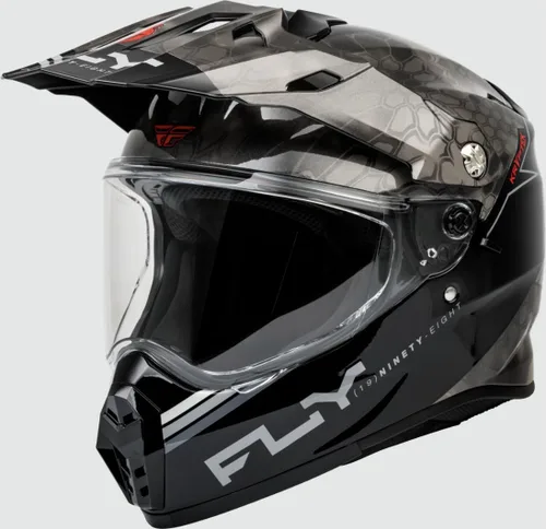Vista 18 de Fly Racing Casco Trekker sólido (blanco, talla XL)