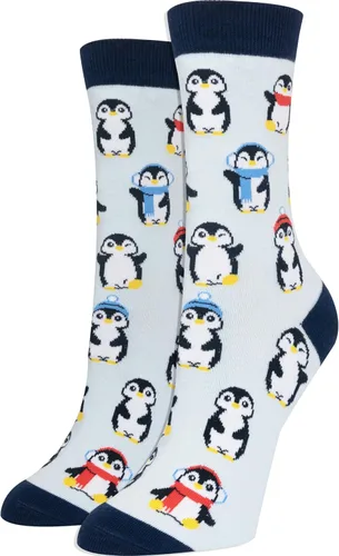 Vista 5 de Calcetines de pingüino premium cómodos para mujer, Pingüino