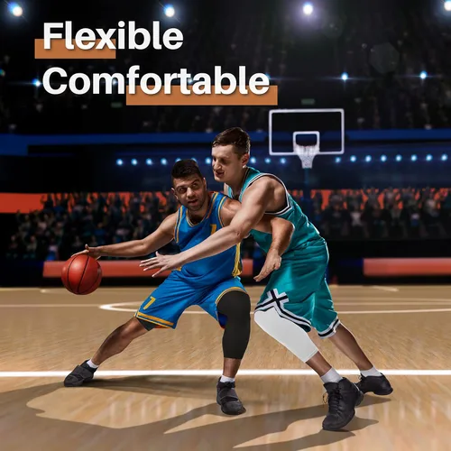 Vista 11 de Mallas de compresión de una pierna para baloncesto para hombre, 3/4, capri deportivos, pantalones de entrenamiento atlético, capas base