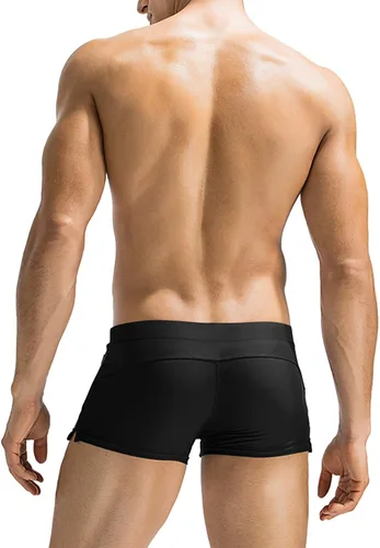 Vista 3 de Coofandy - Traje de baño para hombre con bolsillo con cierre de cremallera.