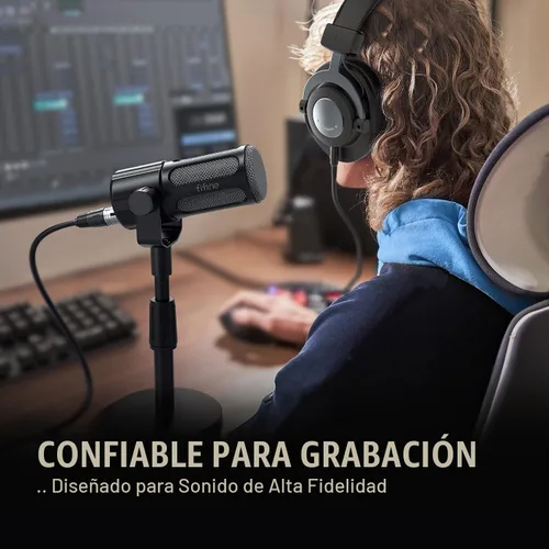 Vista 9 de FIFINE AmpliTank TANK1 XLR Micrófono dinámico para grabación vocal Podcast
