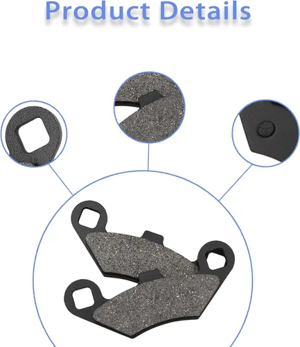 Vista 3 de Pastillas de freno delanteras y traseras para Polaris Sportsman 500 400 335 Magnum 425 Scrambler 500 400 Big Boss 250 6x6 500 400 Trailblazer 250