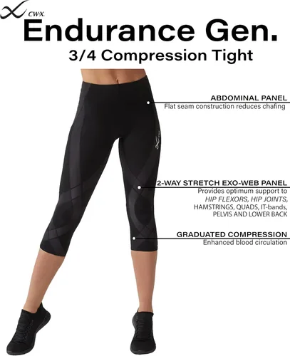 Vista 5 de CW-X Generador de resistencia para mujer Soporte articular y muscular 34 compresión apretado