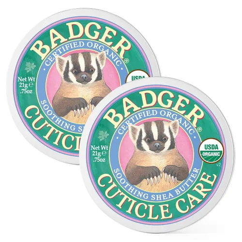 Vista 8 de Badger Crema orgánica para cutículas, manteca de karité, lata de 0.75 onzas