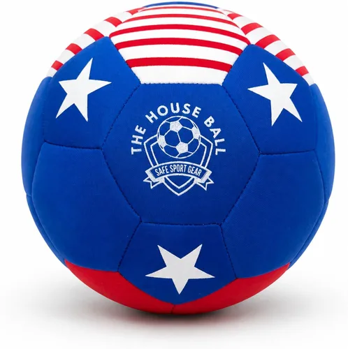 Vista 9 de The House Ball - La pelota de fútbol original suave y segura para interiores, tamaño 4, creada para el interior de tu hogar y patio, sin rozaduras