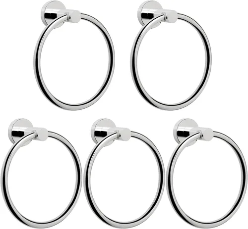 Vista 9 de NearMoon Anillo de Toalla de Baño, Accesorios de Ferretería de Baño - Soporte de Toalla de Mano de Acero Inoxidable Engrosado para Baño, Colgador