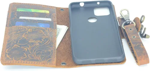 Vista 7 de Funda de piel auténtica personalizada para Google 10 9 pro xl 8 pro 7a 7 Pro / 7 Pixel 6 Pro funda para Pixel 9 funda