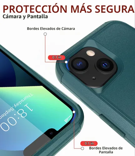 Vista 3 de Diverbox Funda para iPhone 13 [A prueba de golpes] [A prueba de caídas] [A prueba de polvo], Funda de Teléfono de Protección Resistente para Apple