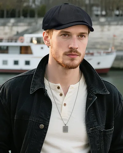 Vista 3 de Clakllie Newsboy - Gorra Baker Boy con 8 paneles Peaky Herringbone Gatsby, gorra irlandesa para hombres y mujeres Negro-bl42