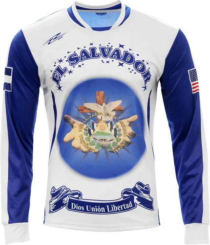 Vista 5 de Jersey Hombre El Salvador y USA Arza Design Manga Larga