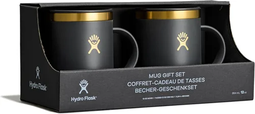 Vista 2 de Hydro Flask - Juego de regalo de taza de café; con aislamiento térmico, de acero inoxidable, antiderrame, a prueba de fugas; 12 onzas, color negro