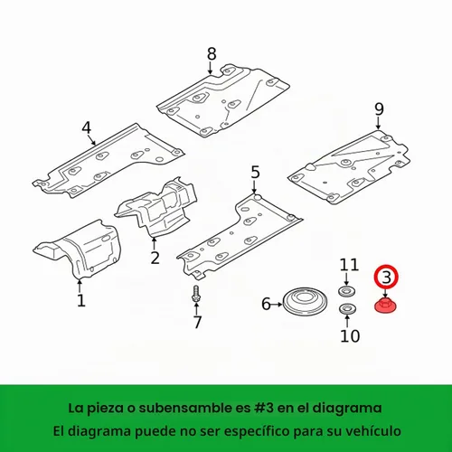 Vista 4 de 25pcs Rueda Bueno Liner & Splash Shield Nylon Tuerca para Hyundai 84145-26000