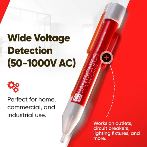 Vista 4 de 3115 sensor de voltaje de CA - Detector de voltaje compacto sin contacto, 50-1000VAC, CAT IV, fabricado en EE. UU., herramientas para electricistas