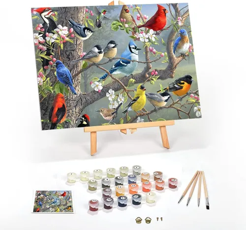 Vista 22 de Ledgebay Kit de Pintura por Números DIY para Adultos, Lienzo Enmarcado para Principiantes a Avanzados, Kit de Pintura por Números, los Kits Incluyen