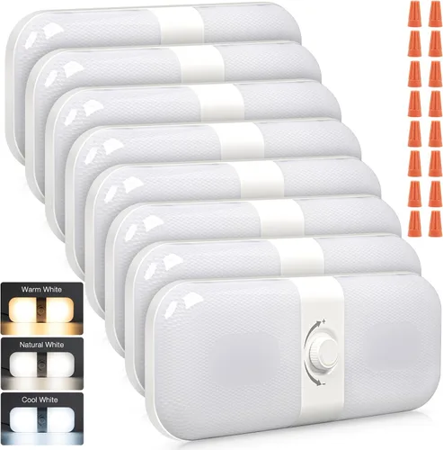Vista 10 de CT CAPETRONIX Luces Interiores para RV 1700LM, Luces para Camper de 3 Colores TEM, Regulables 12v Voltios Luminaria de Luces LED, Luz de Cúpula