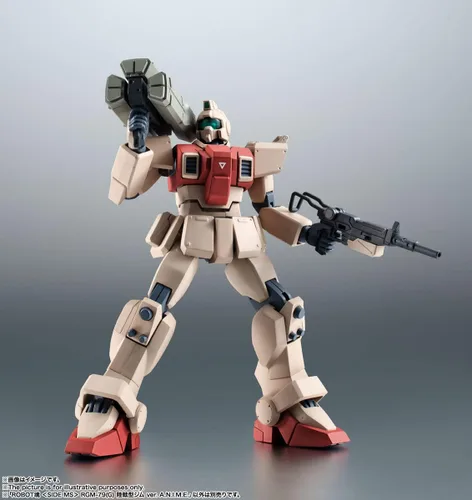 Vista 13 de TAMASHII NATIONS - Traje móvil Gundam The 08th MS Team - RGM-79(G) GM Ground Type Versión A.N.I.M.E., Figura Coleccionable de Robot Spirits Gundam