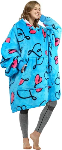 Vista 20 de Catalonia Sudadera con Capucha Manta Extragrande, Cómoda Sudadera Sherpa Usable, Regalo para Ella