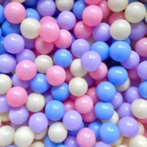 Vista 7 de Pelotas de 200/500/1000 unidades, bolas de plástico para pelotas de bebé, bolas coloridas sin BPA Morado