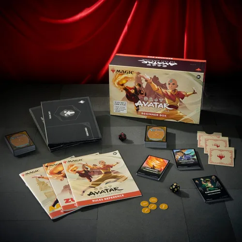 Vista 3 de Magic: The Gathering Avatar: The Last Airbender Caja para Principiantes Juego de cartas para 2 jugadores Incluye 2 mazos tutoriales, 8 medios