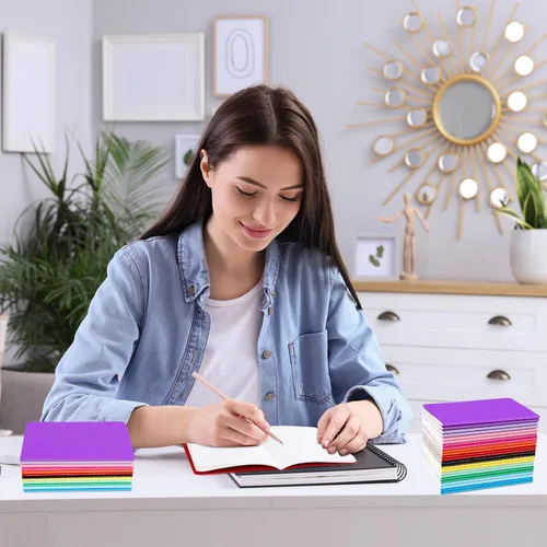 Vista 5 de Paquete de 36 cuadernos pequeños rayados a granel, mini cuadernos de bolsillo, mini cuadernos de notas para estudiantes, viajeros, suministros