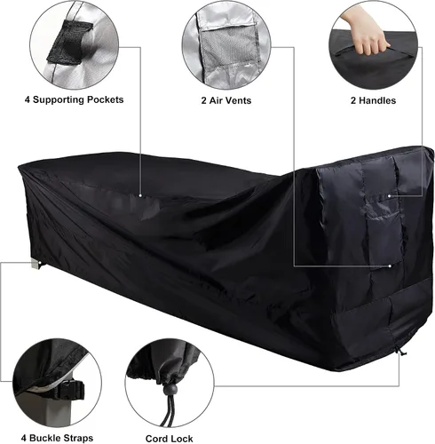 Vista 3 de ALSTER Funda para silla de salón, fundas impermeables para muebles de patio (84 pulgadas de largo x 32 pulgadas de ancho x 32 pulgadas de alto)