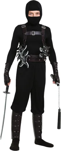 Vista 2 de Disfraz de Ninja Assassin para niños