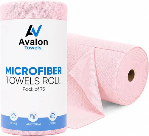 Vista 16 de Avalon Towels Paños de limpieza de microfibra (paquete de 48) – Tamaño 16 x 16 pulgadas, trapos de limpieza altamente absorbentes, sin pelusa Negro