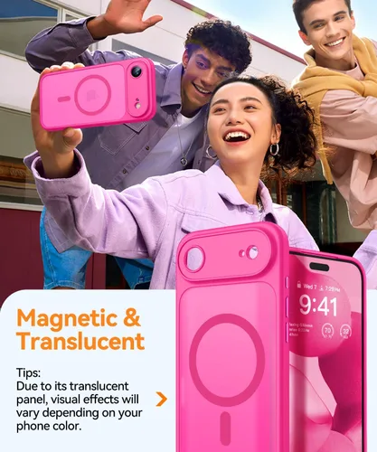 Vista 197 de CANSHN Funda magnética compatible con iPhone Air (6.5 pulgadas), mejorada [protección completa de la cámara] [compatible con Magsafe]