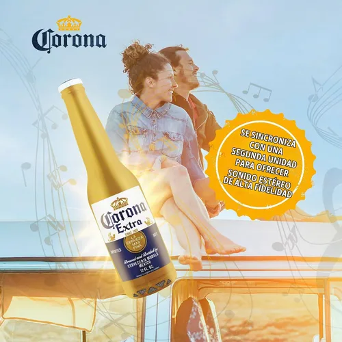 Vista 7 de Corona - Altavoz Bluetooth para botella de cerveza, rango de 30 pies, tiempo de reproducción de 3 horas
