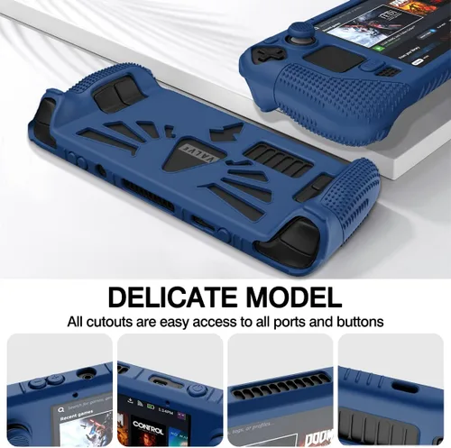 Vista 5 de SUIHUOJI Funda protectora de pie para cubierta de vapor protector de accesorios de silicona engrosada cubierta suave con 2 pares de agarres