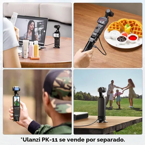 Vista 5 de ULANZI PK-08 Mini Trípode de Bolsillo para DJI Osmo Pocket 3, Trípode Mini Multiusos con Tornillo de Montaje de 1/4' para Insta360 X5 X4 X3