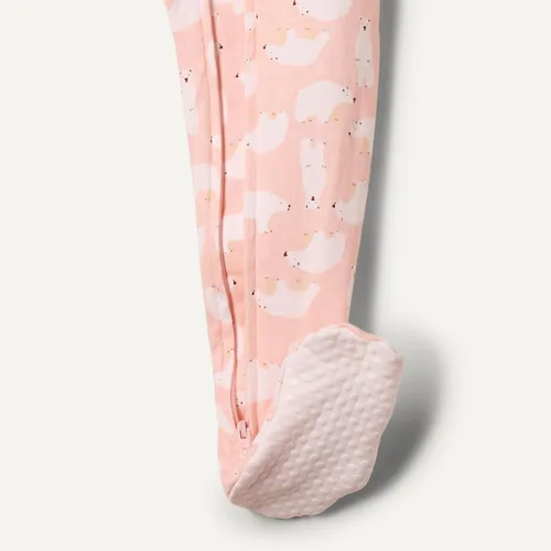 Vista 3 de Tienda Essentials x Sofia Grainge - Pijama unisex de algodón con pies para niños pequeños y bebés, paquete de 2
