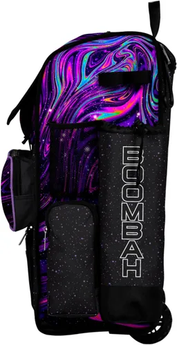 Vista 4 de Boombah bolsa grande con ruedas para elementos de béisbol o softball, con mango telescópico, capacidad para 4 bates, versión con ruedas - Supernova