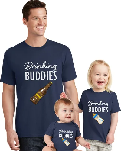 Vista 2 de NACRE APPAREL Camisetas de padre e hijo a juego para papá e hijo, camisetas para el día del padre