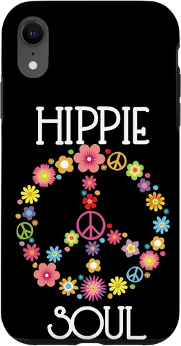 Vista 25 de Hippie Soul Flower Power Floral Peace Sign 60s 70s Gift Case for iPhone 17