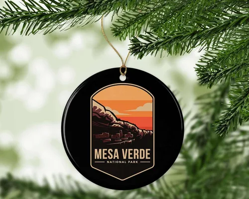 Vista 2 de Adorno de Parque Nacional Mesa Verde - Regalo del Parque Nacional Mesa Verde - Adorno de Navidad Mesa Verde - Decoración del Parque Nacional