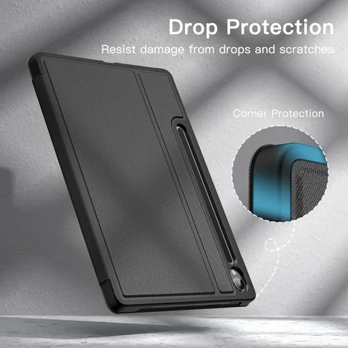 Vista 6 de JETech Funda para Samsung Galaxy Tab S9 de 11 pulgadas con soporte para S Pen, funda protectora delgada para tableta, visión multiángulo (negro)