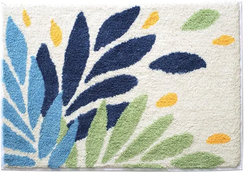 Vista 17 de Hi Space Alfombras de baño de 24 x 16 pulgadas con hojas para baño, antideslizante, lavable a máquina, suave, absorbente, bonita alfombra de baño