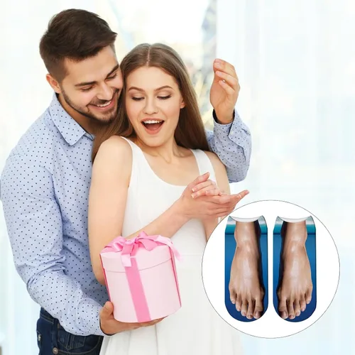 Vista 2 de BBAUER Foot Pattern Printed Socks, 3D Foot Print Pattern Design Socks, Slipper and Foot Pattern Printed Socks for Home Party