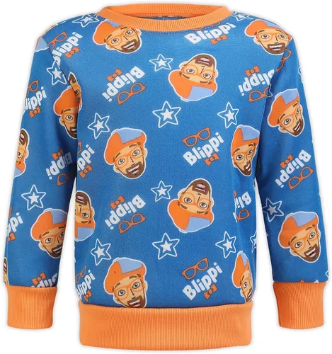 Vista 2 de Blippi Conjunto de camisa y pantalones de manga larga para niños pequeños y niños pequeños