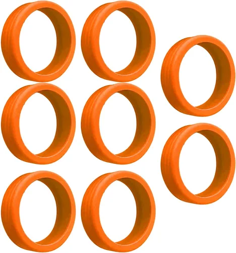 Vista 2 de JTLB Paquete de 8 fundas protectoras de silicona para maletas de equipaje, con cancelación de ruido y absorción de golpes, para maleta de carrito