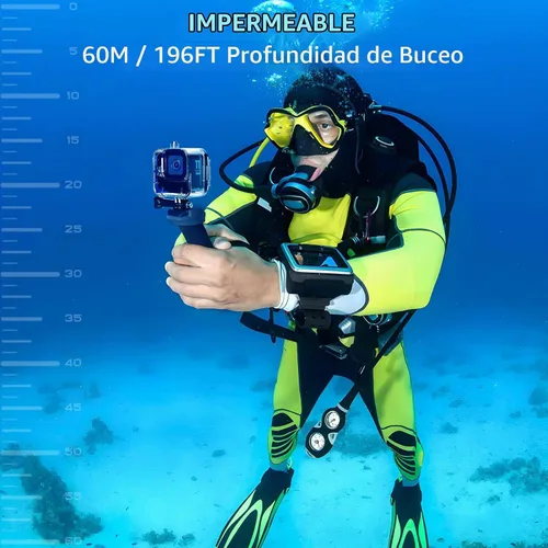 Vista 3 de HONGDAK Carcasa impermeable de 169 pies/196.9 ft para GoPro Hero11 Negro para GoPro 11 mini