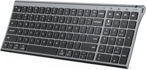 Vista 13 de iClever BK10 SE - Teclado Bluetooth para Mac, teclado delgado de tamaño Negro