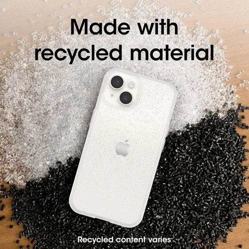 Vista 6 de OtterBox Funda de la serie Prefix para iPhone 14 y iPhone 13 - Polvo de estrellas (transparente/brillante), ultradelgada, apta para bolsillo, bordes