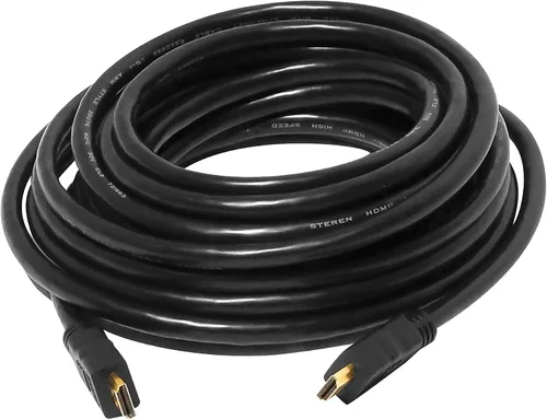 Vista 3 de Steren 517-312BK HDMI de alta velocidad de 12 pies con cable Ethernet